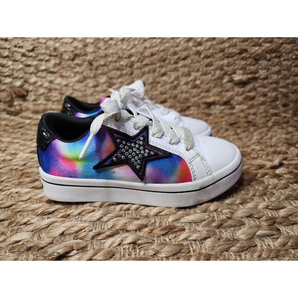 GIRLS SKECHERS HI LITE STARRY Multicolor Kids Fashion Sneakers Shoes Size 11 - Picture 7 of 13